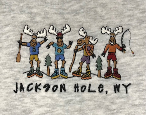 Beboppin Summer Moose Crewneck