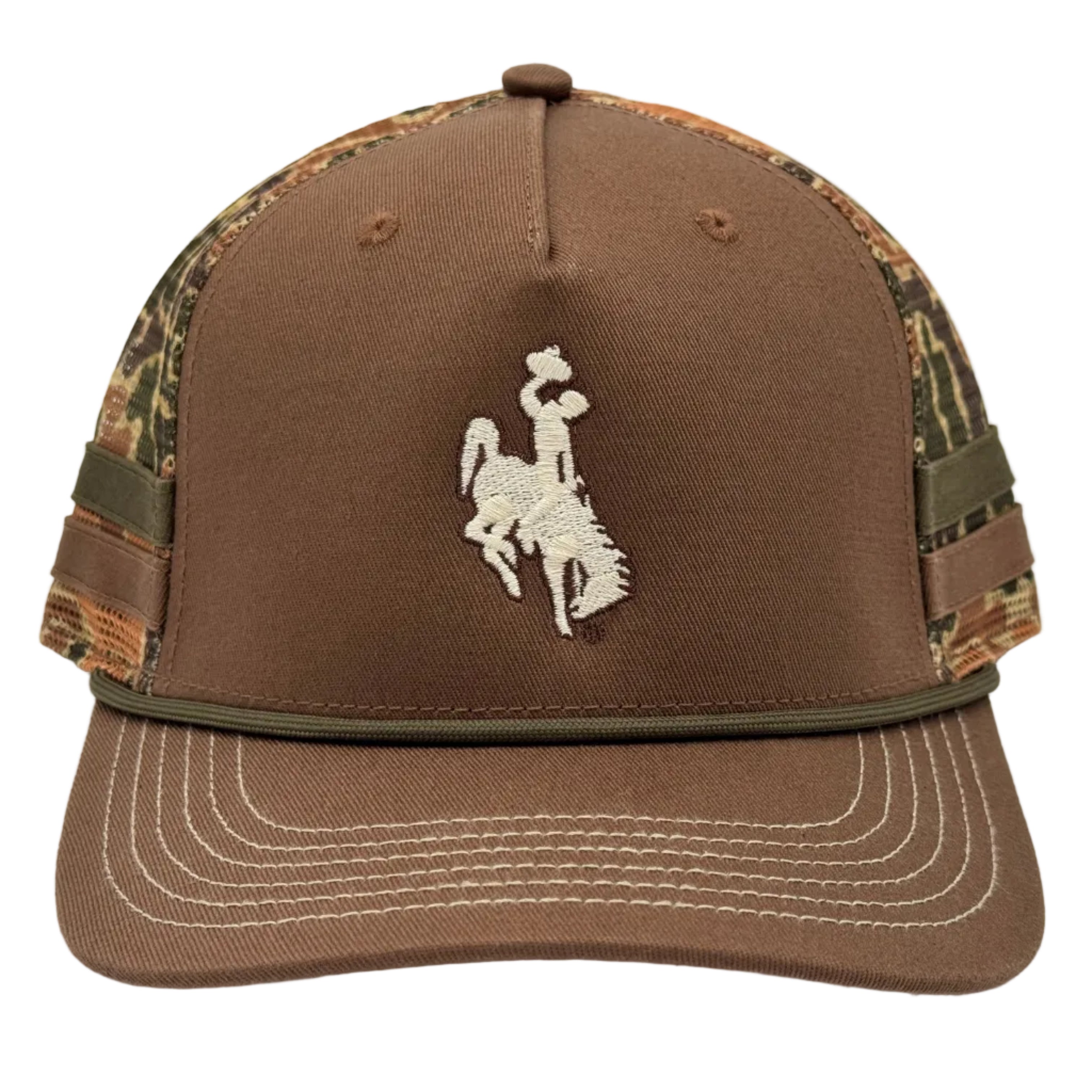 Wyoming Bronco Duck Camo Trucker